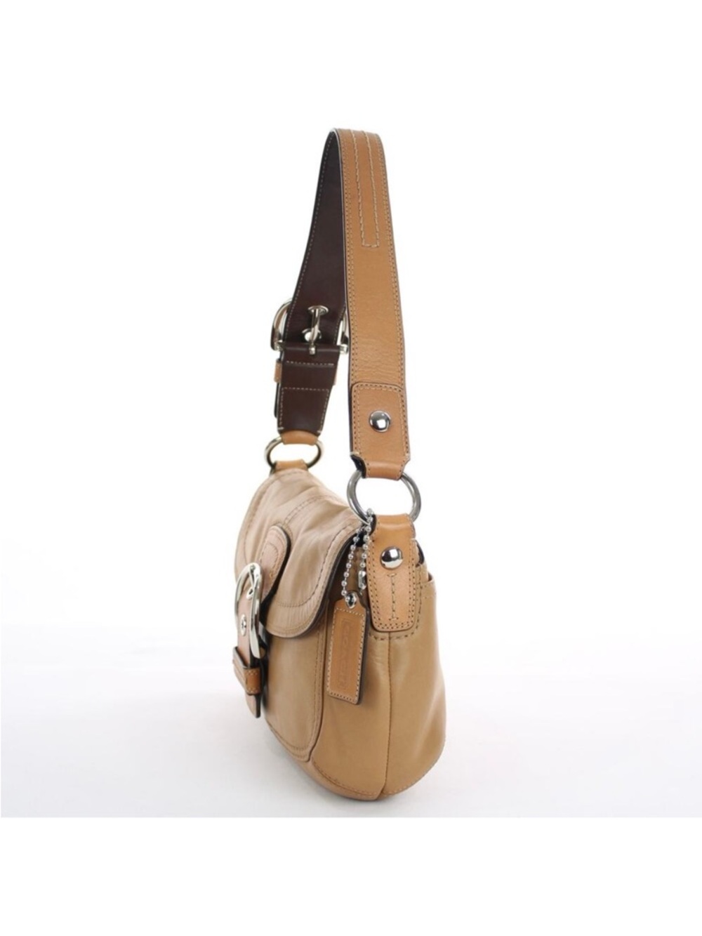 Coach Soho Leather Flap
Shoulder Bag Camel Buckle
Strap Vintage Y2K - Picture 7 of 14